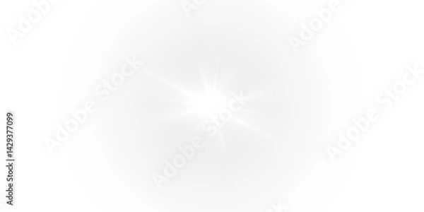 Obraz  Vector transparent sunlight with sun glare. Overlay, Sun rays and glare, Sun, sunrays, light transitions, lens flare, light leaks and glare in PNG format. PNG sunlight flare. Golden flash and glare.