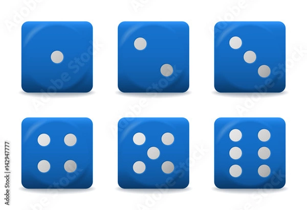Obraz vector blue dices