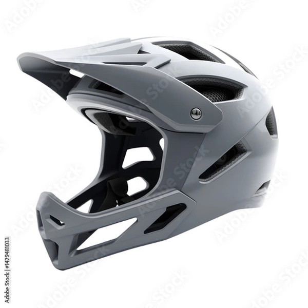 Obraz Aerodynamic Cycling Helmet Design, A Sleek Head Protection For Racers And Cycling Enthusiasts. A Safe Way To Ride, The Helmet Showcases Technology And Streamlined Form. Designed For Speed, This Helmet