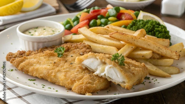Obraz fried fish and chips