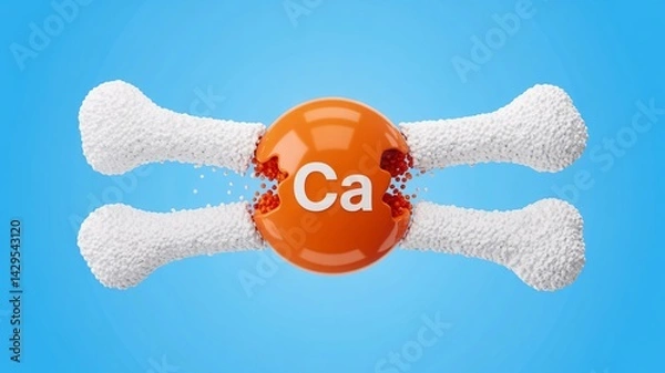 Fototapeta Calcium Deficiency and Bone Fragility Concept