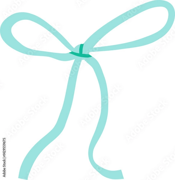 Obraz Simple thin bow with clean flowing loops for creative projects