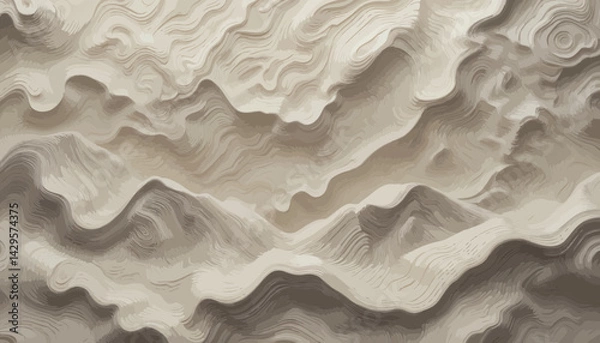 Fototapeta Abstract Beige Mountain Landscape Texture Relief