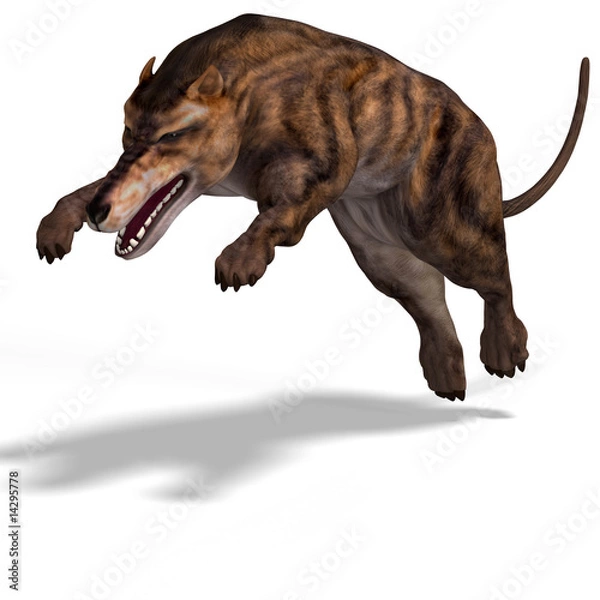 Obraz Dangerous dinosaur Andrewsarchus With Clipping Path over white