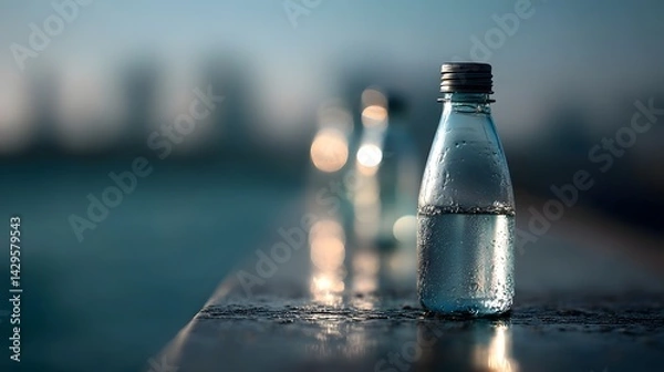 Fototapeta Coastal cities implementing circular economy strategies for waste management to keep oceans plastic-free