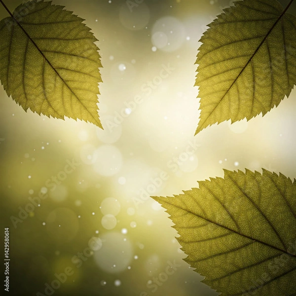 Obraz Latar belakang daun hijau beresolusi hd