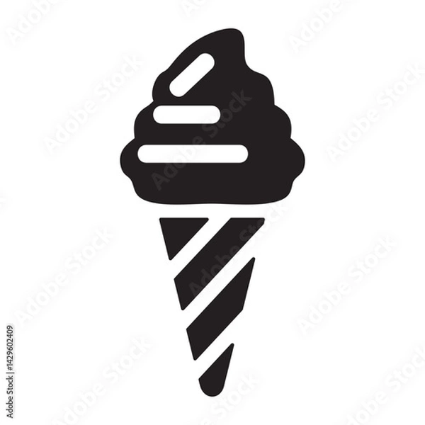 Obraz Ice Cream icon or logo isolated sign symbol vector illustration - Collection of high quality black style vector icons