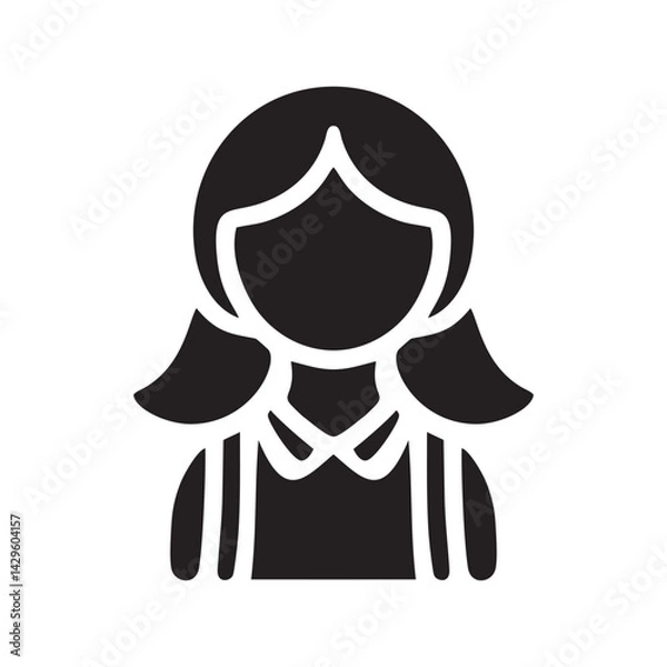 Fototapeta Woman icon or logo isolated sign symbol vector illustration - Collection of high quality black style vector icons