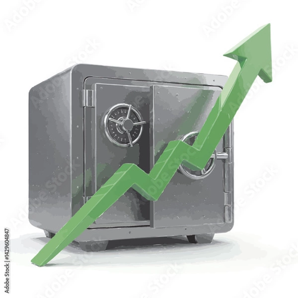 Fototapeta Safe Security Growth Investment Savings Financial Wealth Protection Assets Increase