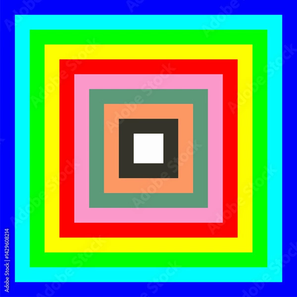 Fototapeta square frame on white background