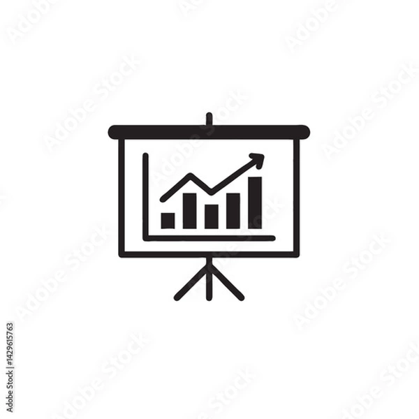 Fototapeta Project Presentation Growth Chart Statistics Business Data Analytics Success