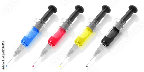 Fototapeta Seringues CMYK