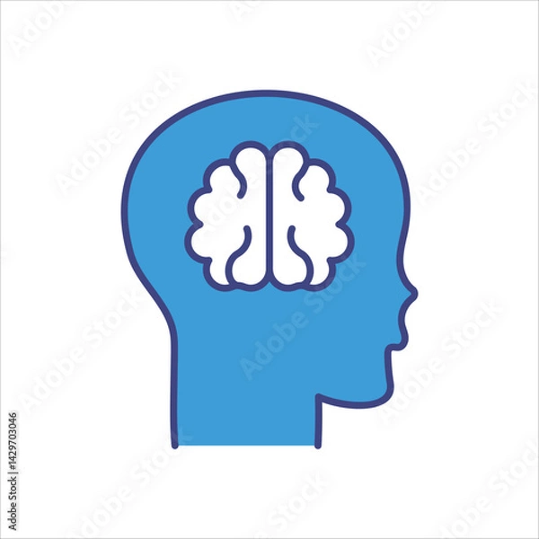 Obraz Mind body connection icons vector stock illustration