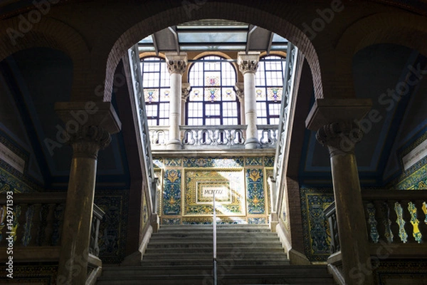 Obraz Hospital De Sant Pau historic building of Barcelona Spain from inside.