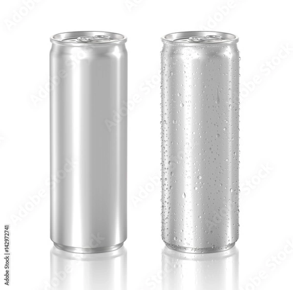 Obraz puszka aluminiowa na białym tle na białym tle, renderowania 3D