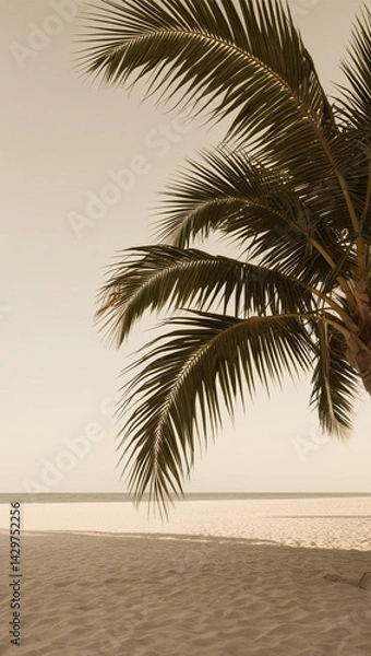 Fototapeta palm tree on the beach