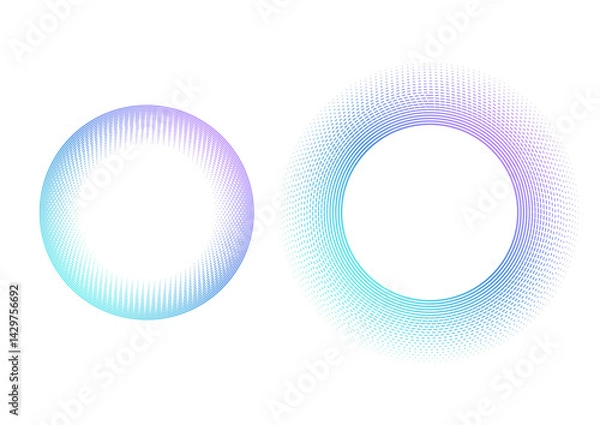 Obraz 波紋 ウェーブ グラフィック 背景素材	