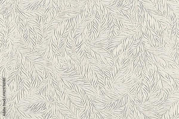 Fototapeta Elegant feather pattern with subtle texture for luxurious backgrounds