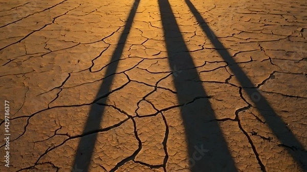 Fototapeta dry cracked soil