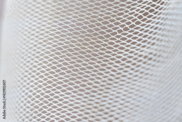 Fototapeta Net pattern close up. Rope net . Soccer, football, volleyball, tennis and tennis net pattern. Fisherman hunting net rope texture