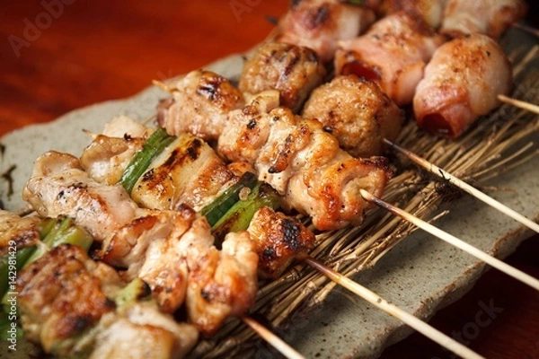 Fototapeta assorted skewers