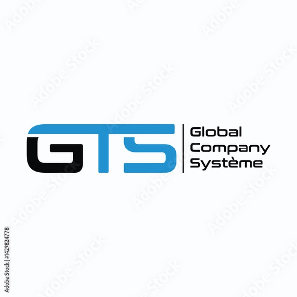 Obraz letter gts concept logo design vector template
