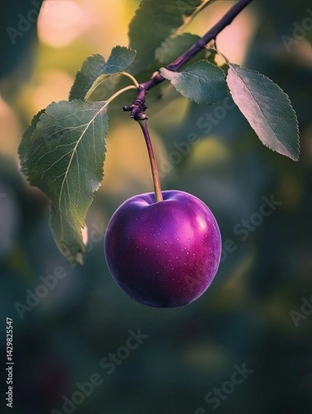 Obraz plum isolated on summer background