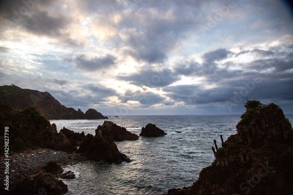 Fototapeta 奄美大島、東シナ海、夕景。