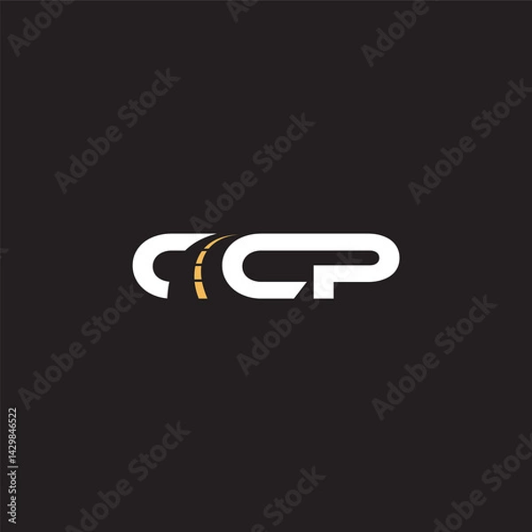 Fototapeta creative simple logo design initial CCP