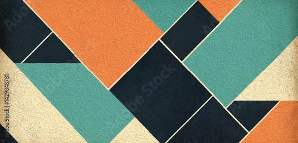 Fototapeta Abstract illustration for printing on wall decorations, fabric pattern, for use in graphics. Oil painting