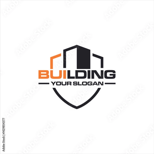 Fototapeta creative simple logo design building