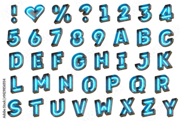 Obraz English Alphabet Letters 3D PNG Design