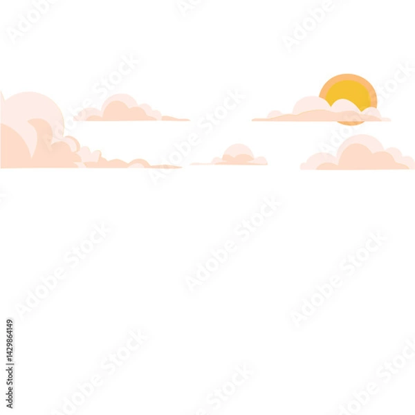 Obraz Dramatic scene of clouds and sun. Wheather.