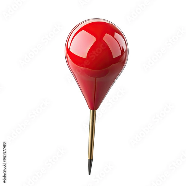 Fototapeta Glossy red map marker