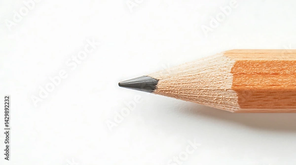 Obraz A pencil with a black tip is shown on a white background