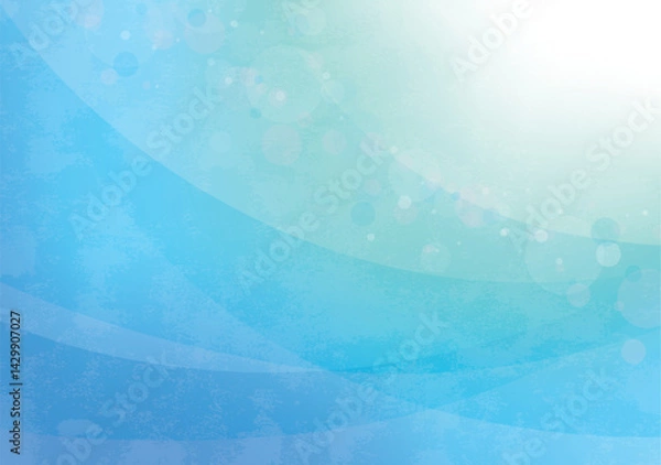 Fototapeta フロー流れる青い涼しい抽象的模様