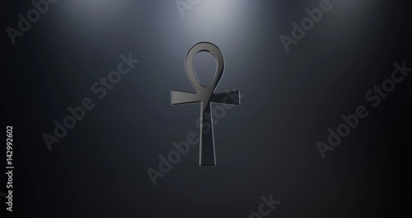 Obraz Ankh Black 3d Icon