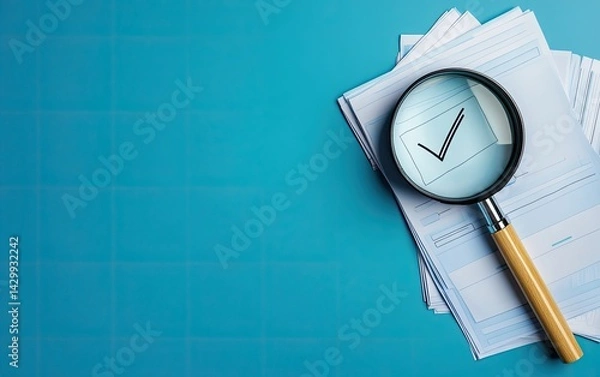 Obraz Documents and Magnifying Glass