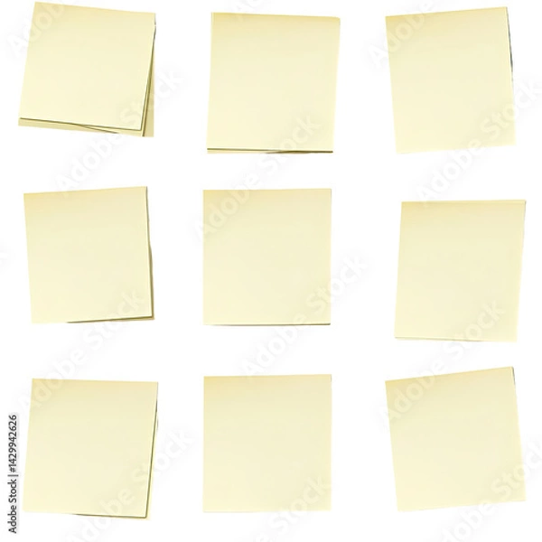 Fototapeta Blank sticky notes grid