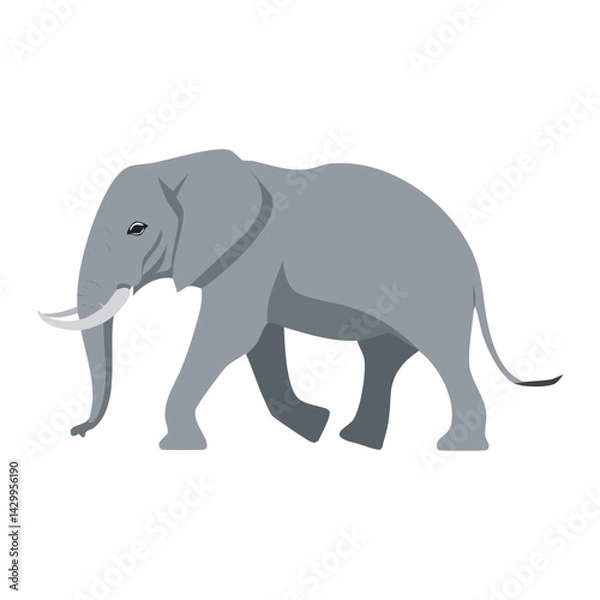 Fototapeta Walking Elephant Silhouette