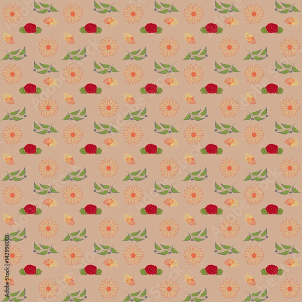 Obraz flower background. pattern vector
