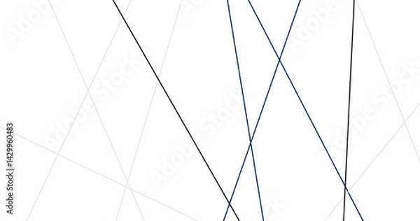 Fototapeta Black random chaotic lines background.  Modern abstract texture. Abstract geometric pattern. Vector EPS10