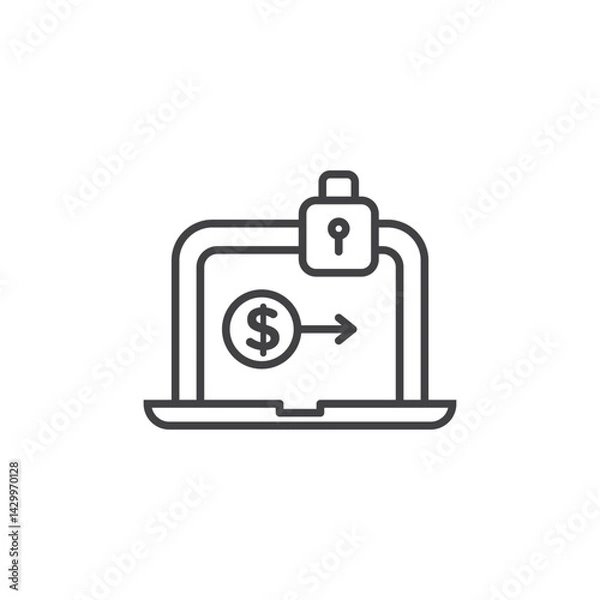 Fototapeta Safe transfer icons vector icon design. modern flat and line design