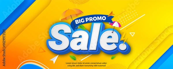 Fototapeta abstract background promotion banner with discount