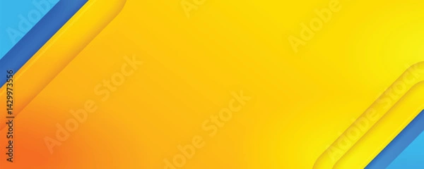 Fototapeta yellow blue abstract background banner template
