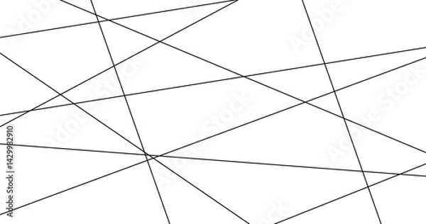 Fototapeta Abstract random cross lines geometric pattern texture contemporary vector background 