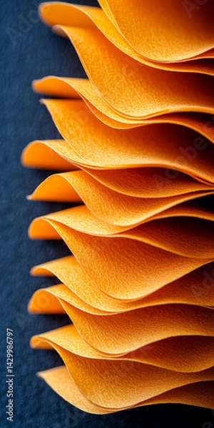 Fototapeta  Orange Layered Textures on Dark Background