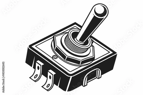 Obraz toggle switch  silhouette vector 