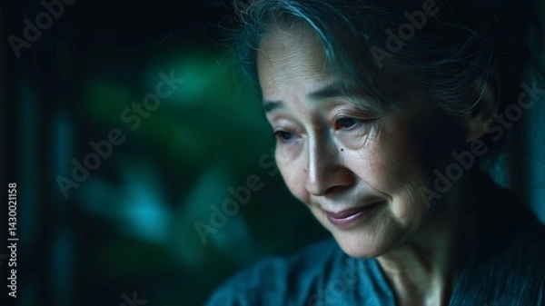 Fototapeta 高齢の日本人女性