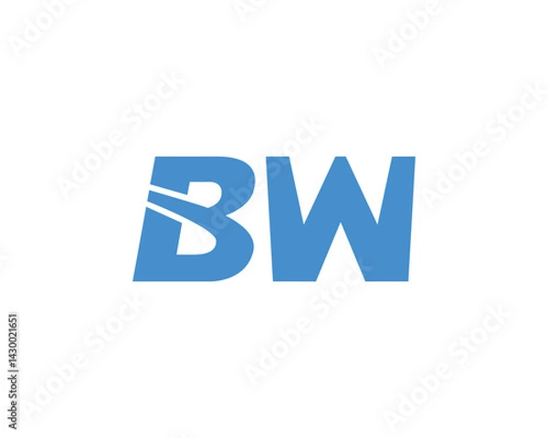 Obraz BW logo design vector template. BW